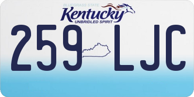 KY license plate 259LJC