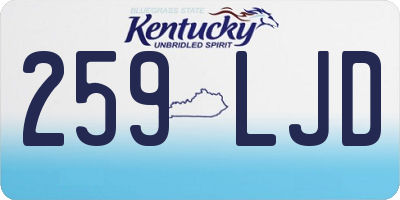 KY license plate 259LJD