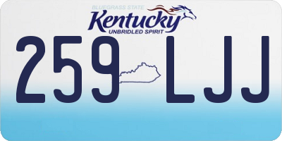 KY license plate 259LJJ