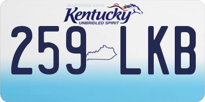 KY license plate 259LKB