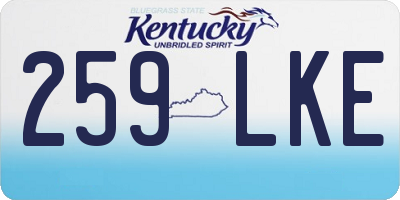 KY license plate 259LKE