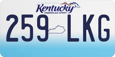 KY license plate 259LKG