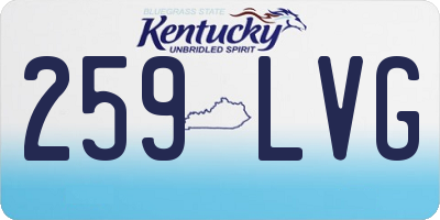KY license plate 259LVG