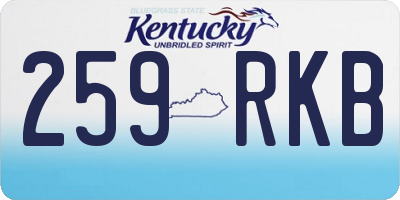 KY license plate 259RKB