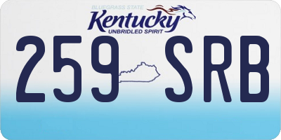 KY license plate 259SRB