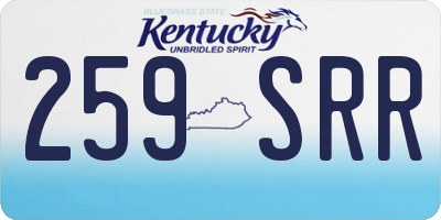 KY license plate 259SRR