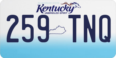 KY license plate 259TNQ