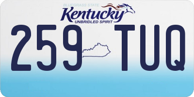 KY license plate 259TUQ