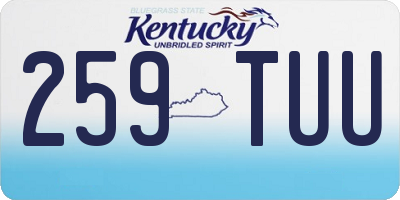 KY license plate 259TUU