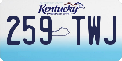 KY license plate 259TWJ