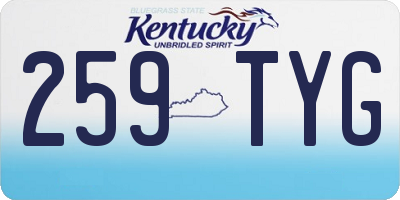 KY license plate 259TYG
