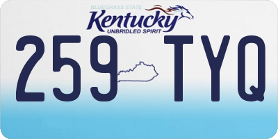 KY license plate 259TYQ