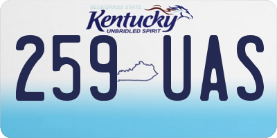 KY license plate 259UAS