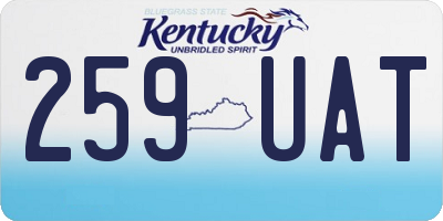 KY license plate 259UAT