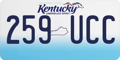 KY license plate 259UCC