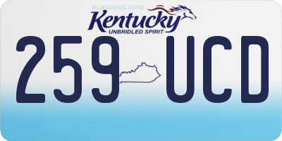 KY license plate 259UCD