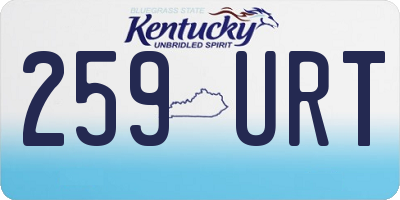 KY license plate 259URT