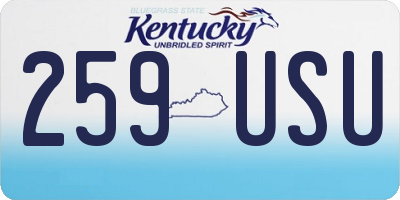 KY license plate 259USU