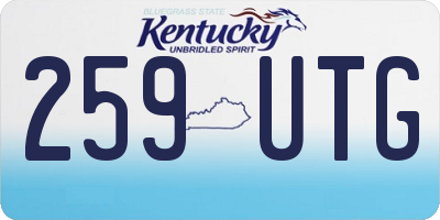 KY license plate 259UTG