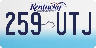 KY license plate 259UTJ