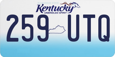 KY license plate 259UTQ