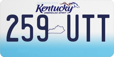 KY license plate 259UTT