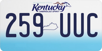 KY license plate 259UUC