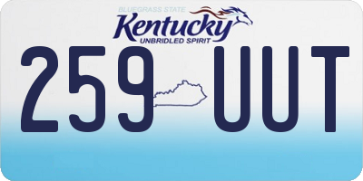 KY license plate 259UUT