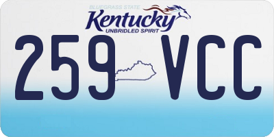 KY license plate 259VCC