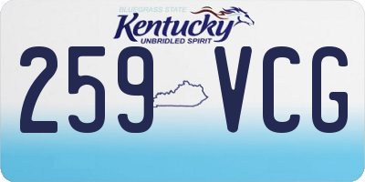 KY license plate 259VCG