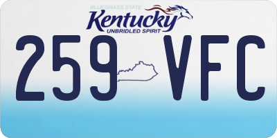 KY license plate 259VFC