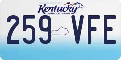 KY license plate 259VFE