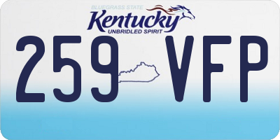 KY license plate 259VFP