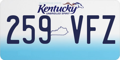 KY license plate 259VFZ