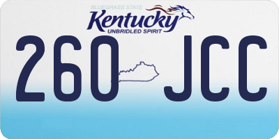 KY license plate 260JCC