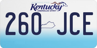 KY license plate 260JCE