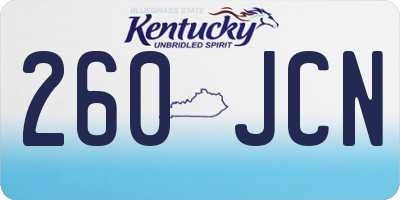 KY license plate 260JCN