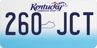 KY license plate 260JCT