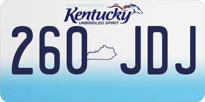 KY license plate 260JDJ