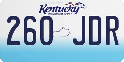 KY license plate 260JDR