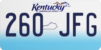 KY license plate 260JFG