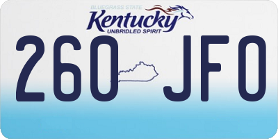 KY license plate 260JFO