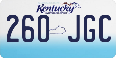 KY license plate 260JGC