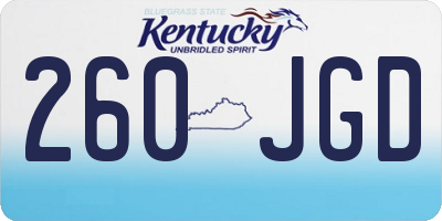 KY license plate 260JGD