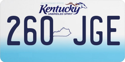 KY license plate 260JGE