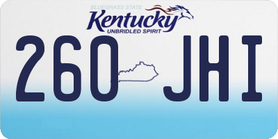 KY license plate 260JHI