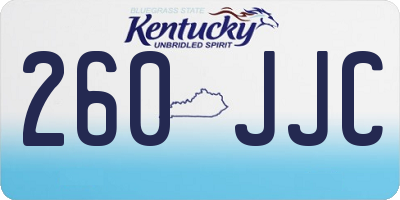 KY license plate 260JJC