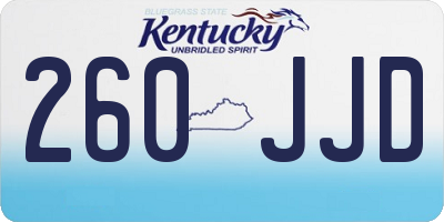 KY license plate 260JJD