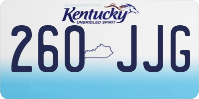KY license plate 260JJG