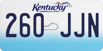 KY license plate 260JJN